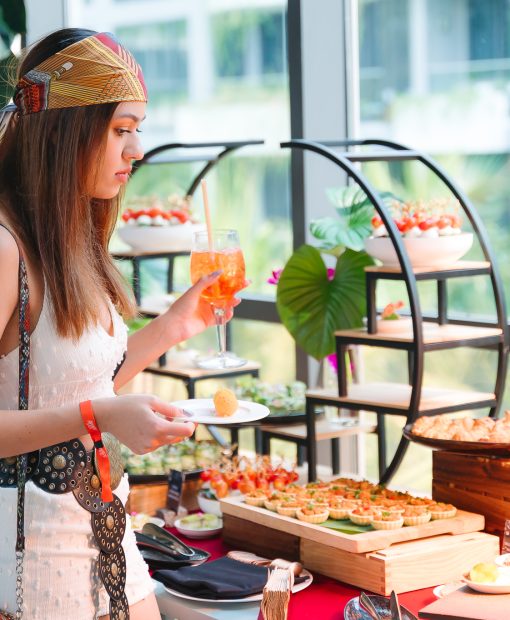 Family-style sharing and buffet catering in Phuket for a private celebration